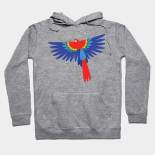 Colorful scarlet macaw Hoodie